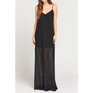 Show Me Your Mumu Jolie black v-neck maxi dress size XS